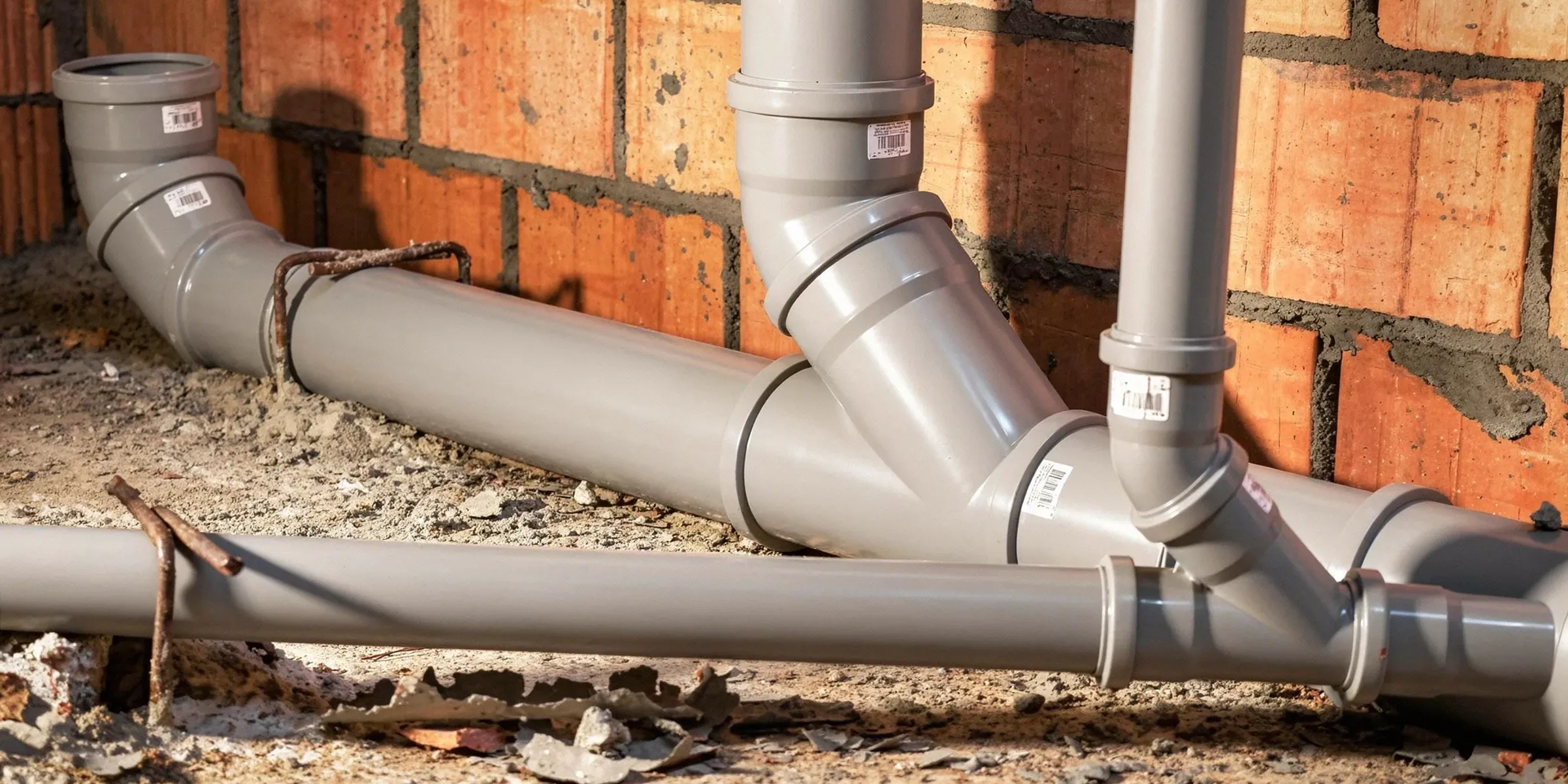 Saneamiento de aguas en una vivienda en obras